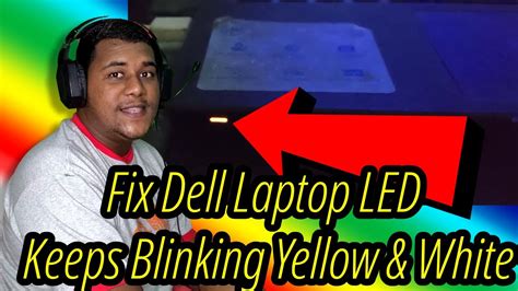 dell computer light blinking yellow